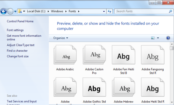 choose subtitle font
