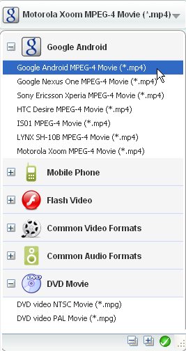 Choose output profile