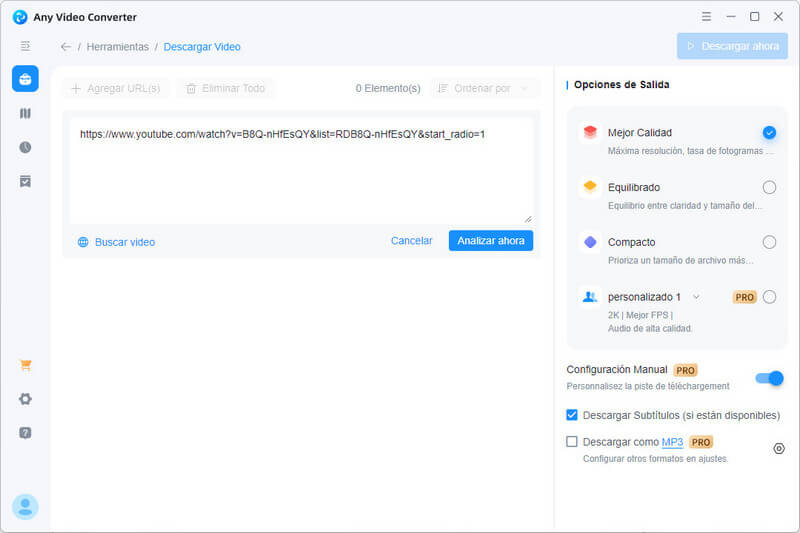 seleccionar MP3 como formato de salida