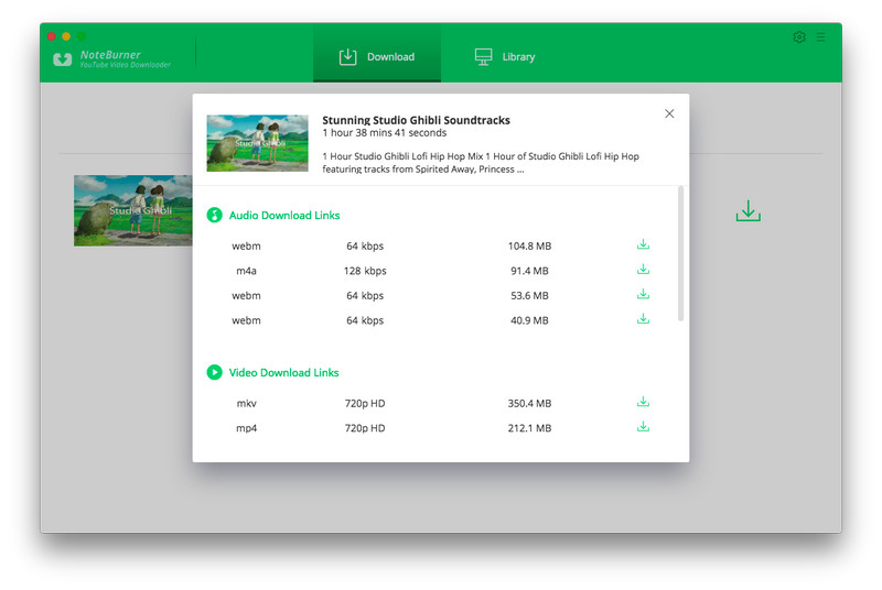 select download format
