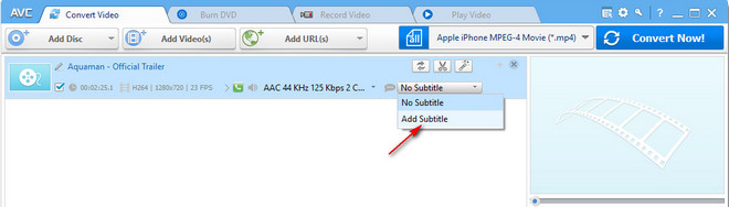 how to add subtitles any video converter