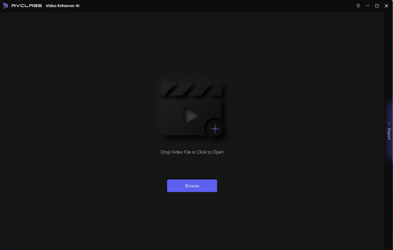 open video in avclabs video enhancer ai